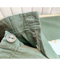 Grass green cotton spring pants